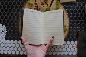 Death Head Moth Dagger Mini Notebook - Hand Printed