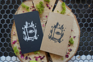 Witch's Grimoire Mini Notebook - Hand Printed