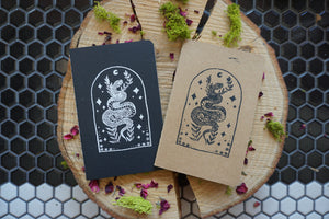 Serpent Arch Mini Notebook - Hand Printed
