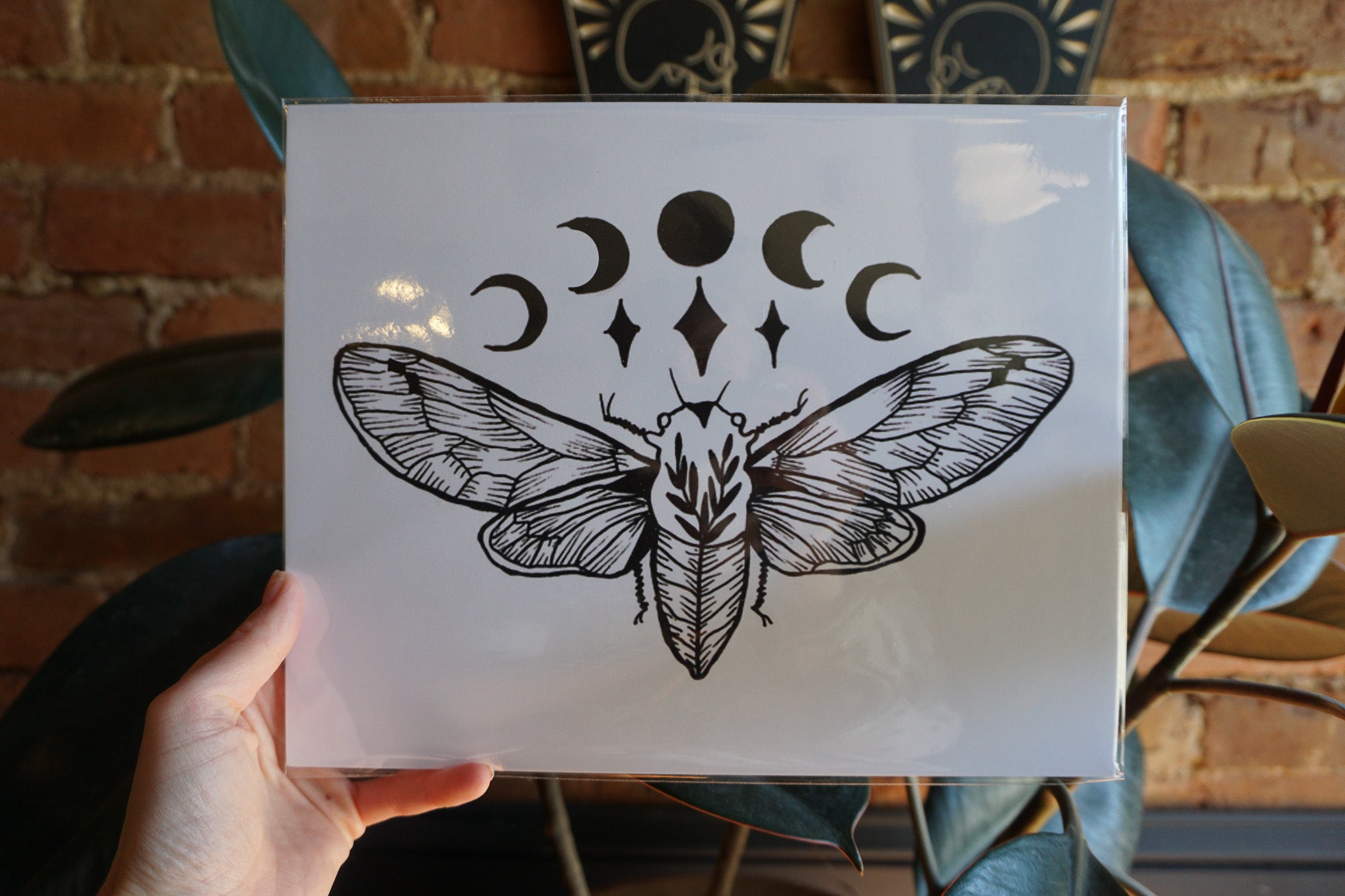 Cicada Moon Print