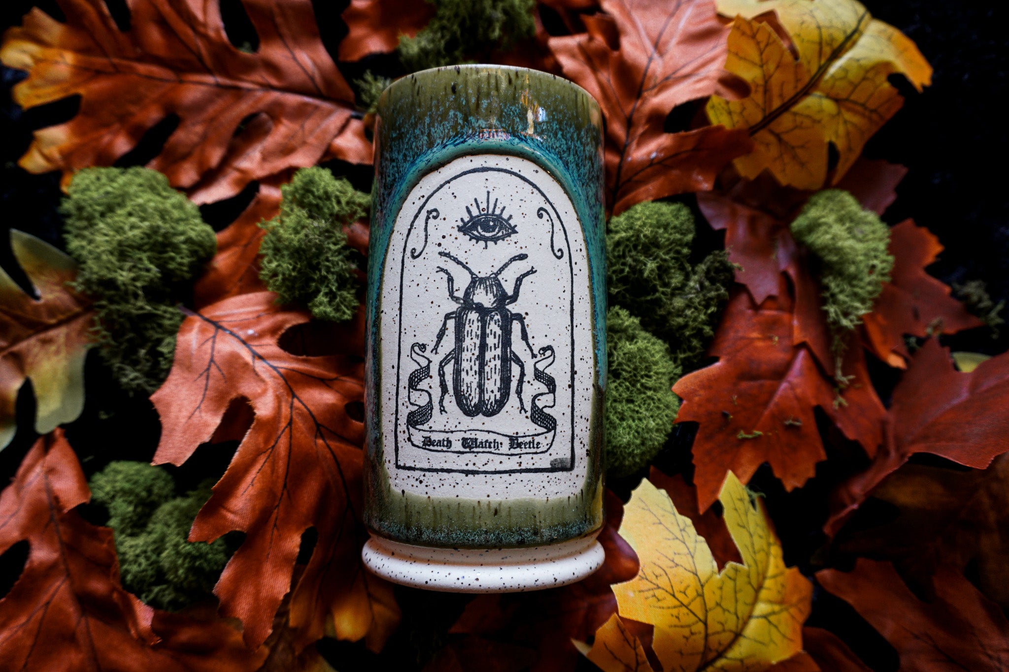 16oz "Death Watch Beetle" Tumbler - Green