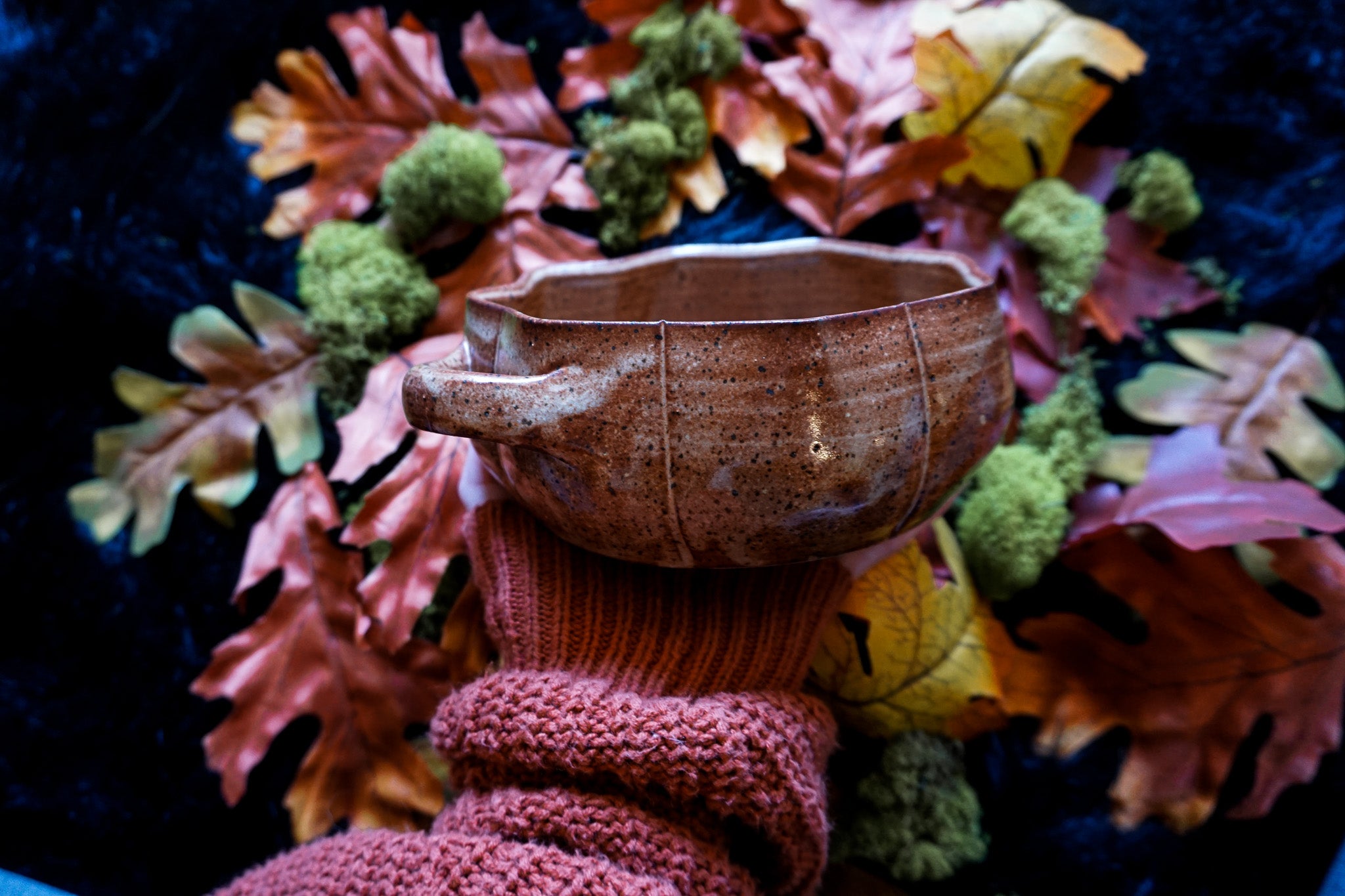 22oz Pumpkin Soup Crock - Spice Glaze