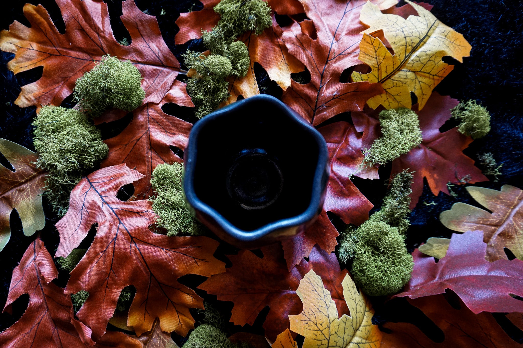 10oz Pumpkin Wine Glass - Black Glaze