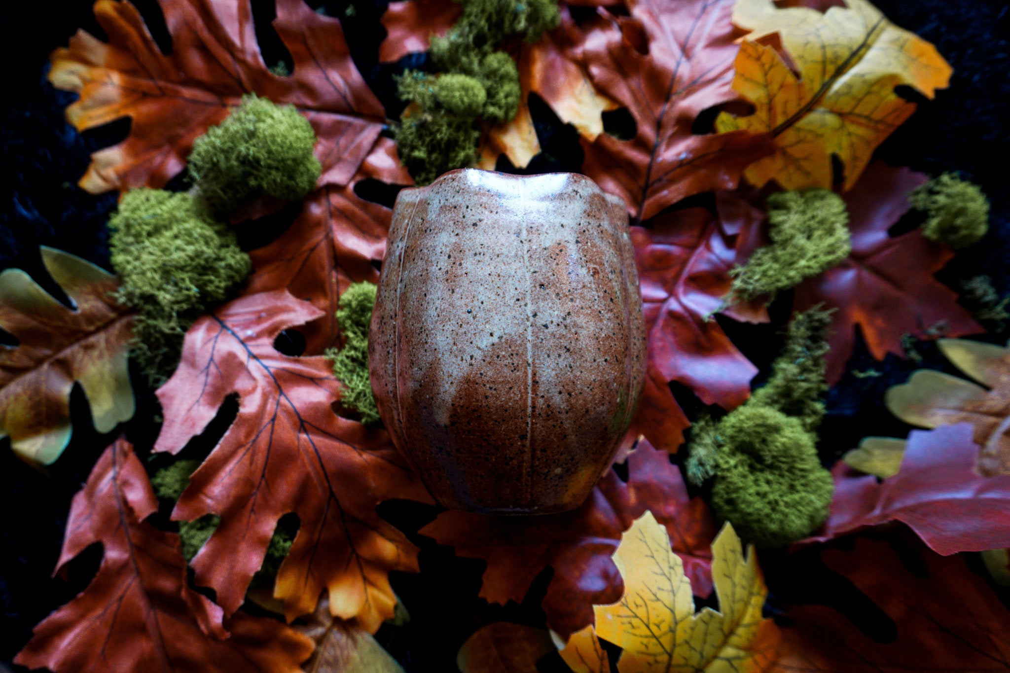 10oz Pumpkin Wine Glass - Spice Glaze