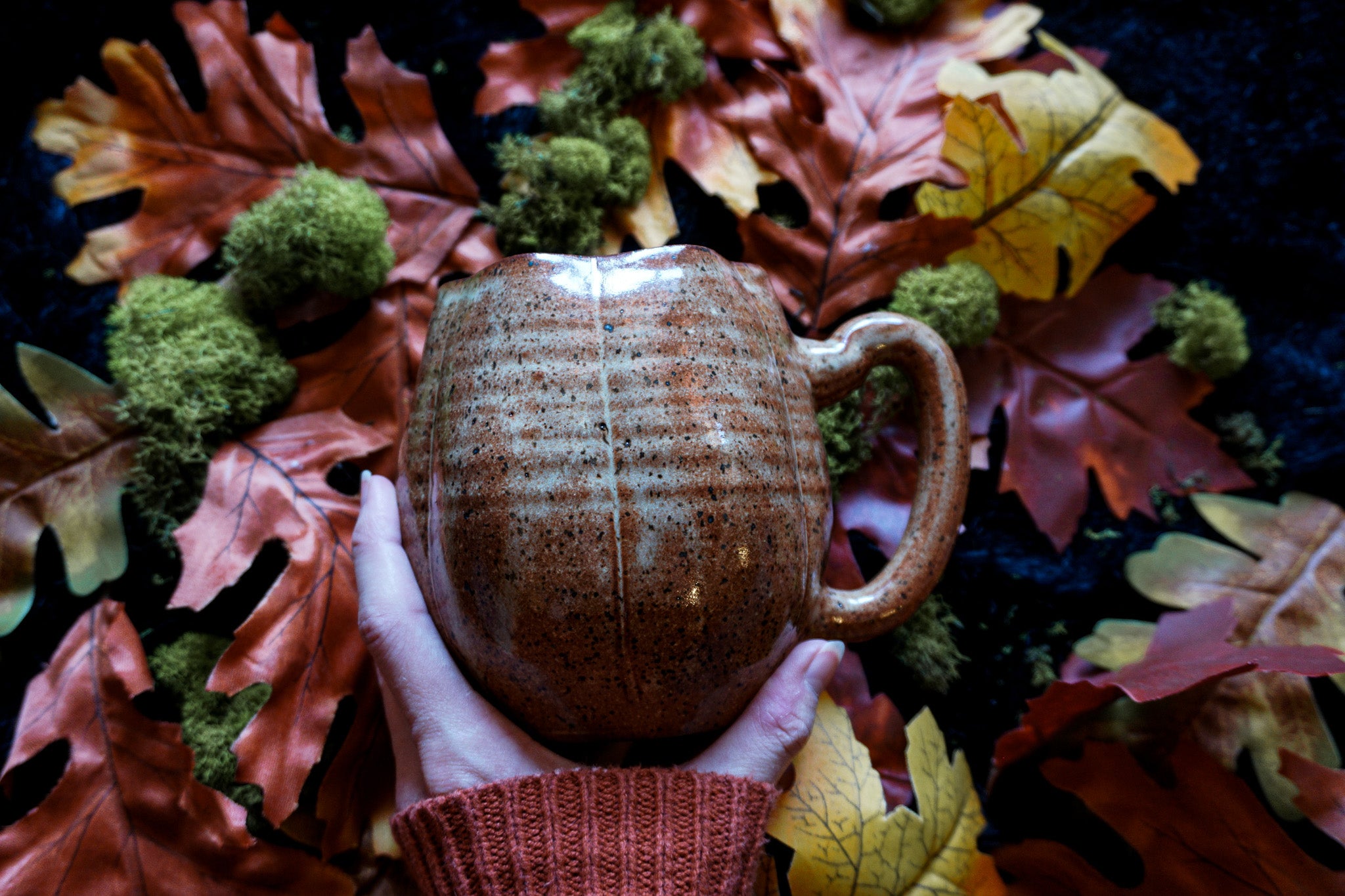 18oz Pumpkin Mug - Spice Glaze