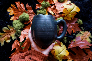 18oz Pumpkin Mug - Black Glaze