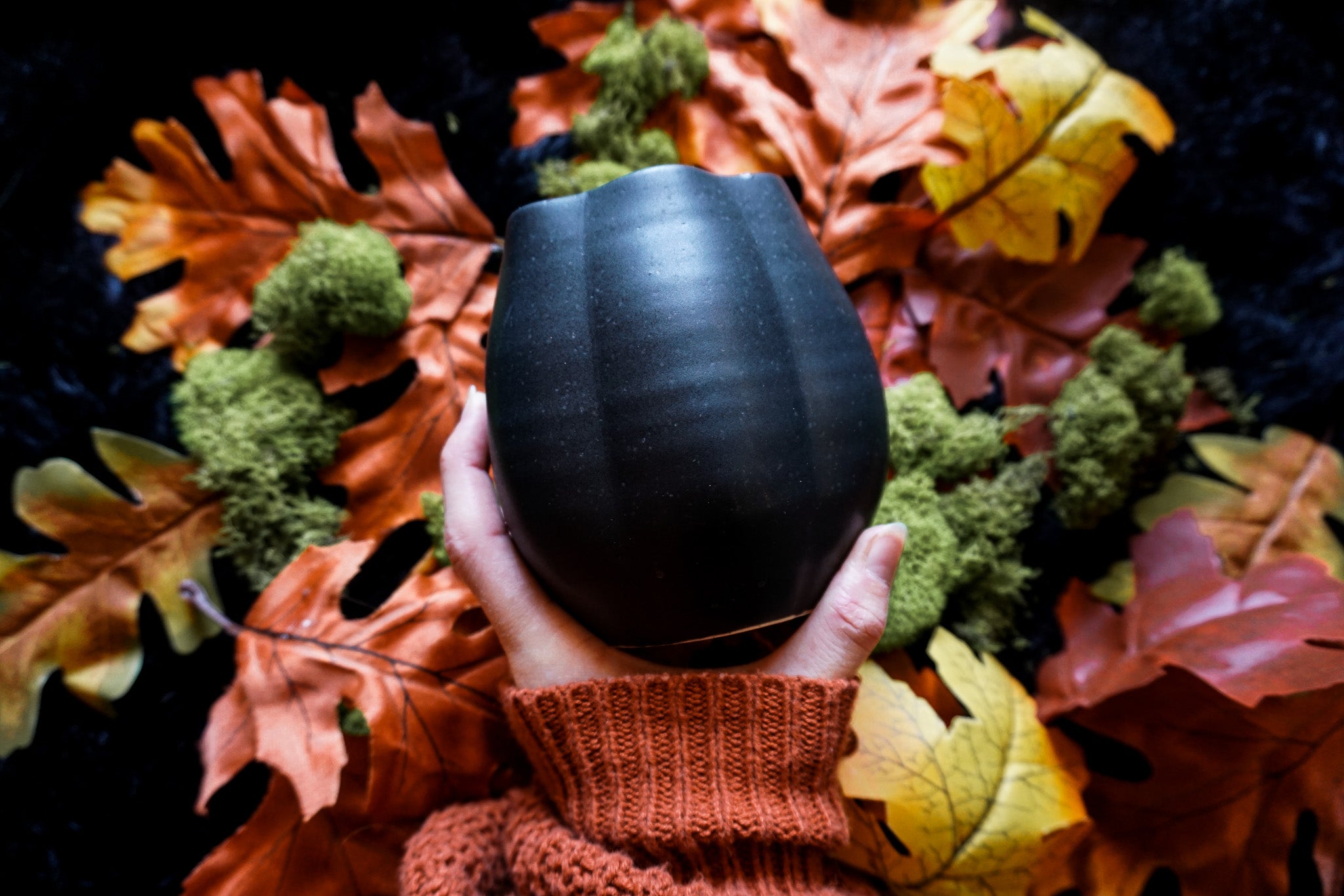 16oz Pumpkin Candle - Black Glaze (Pumpkin Juice Potion Scent)