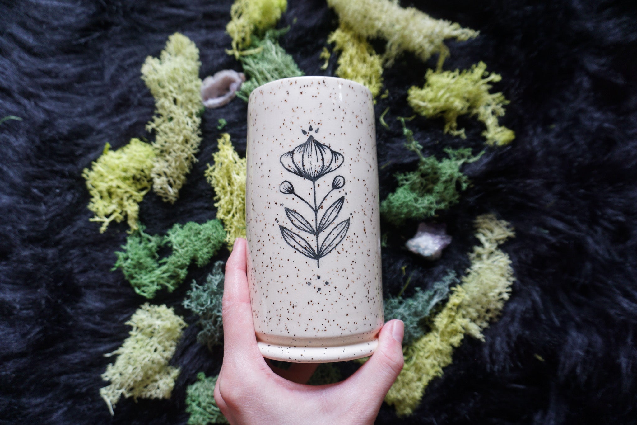 14oz Flower Design Tumbler