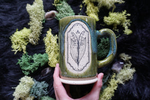 14oz Green Lily of the Valley Mug