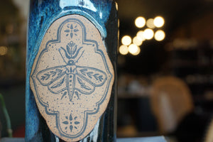 14oz Moth Frame Tumbler in Blue Glaze