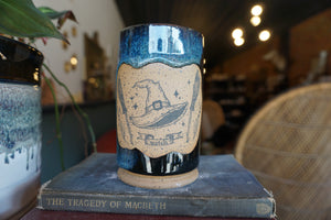 14oz "Witch" Tumbler in Blue Glaze