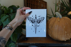 death head moth dagger print