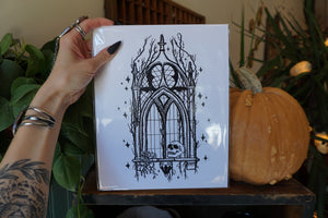 gothic window print