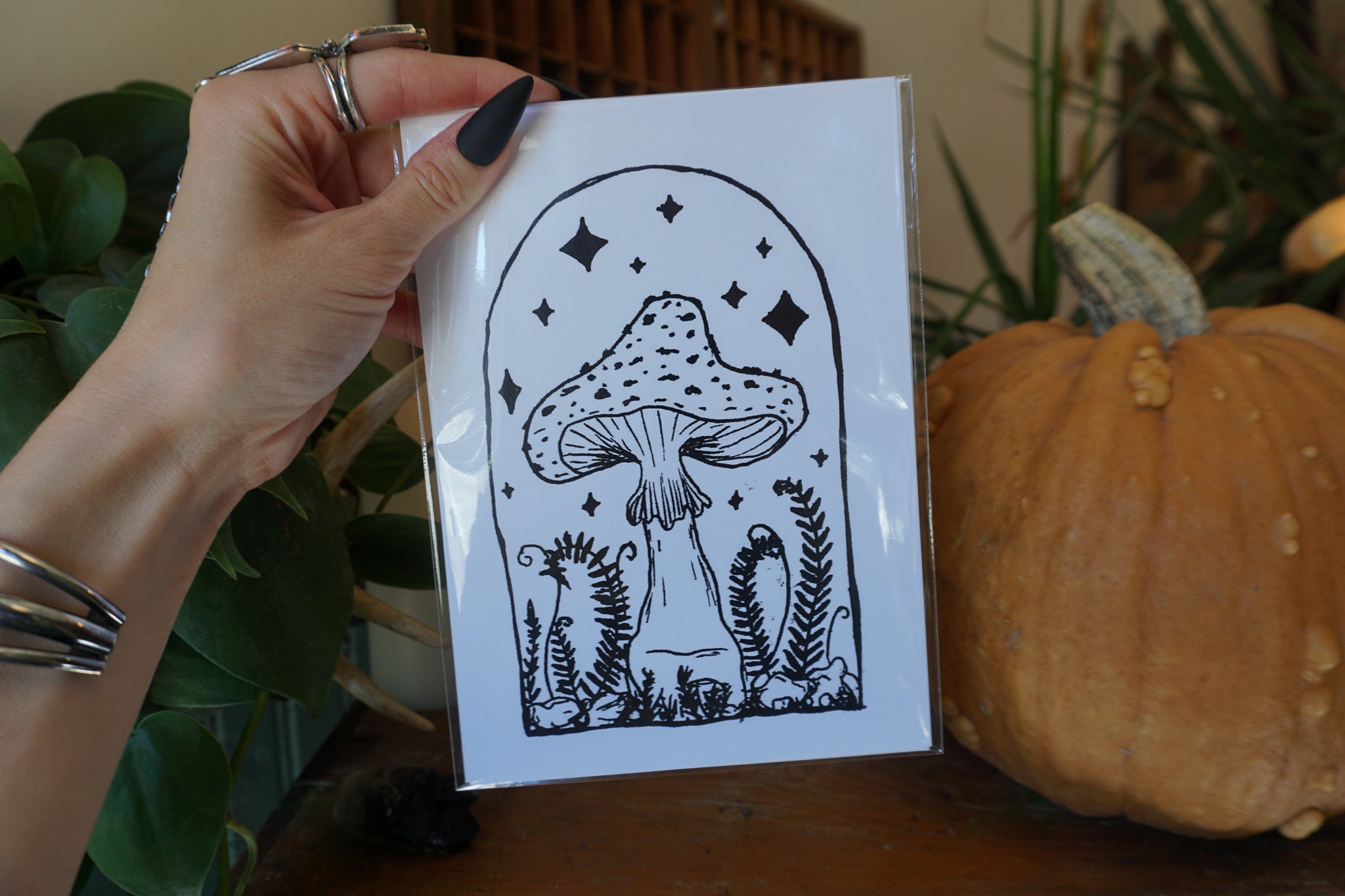 mushroom arch print